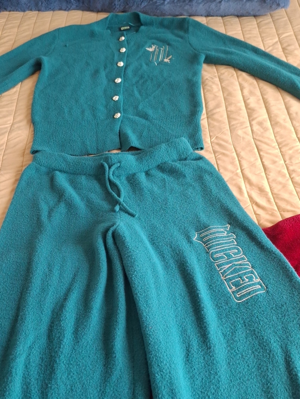 Wicked Teal Kids Pajama Set - Cozy Knit Top & Drawstring Pants